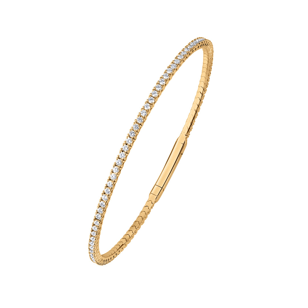 Flexible Diamond Row Bangle