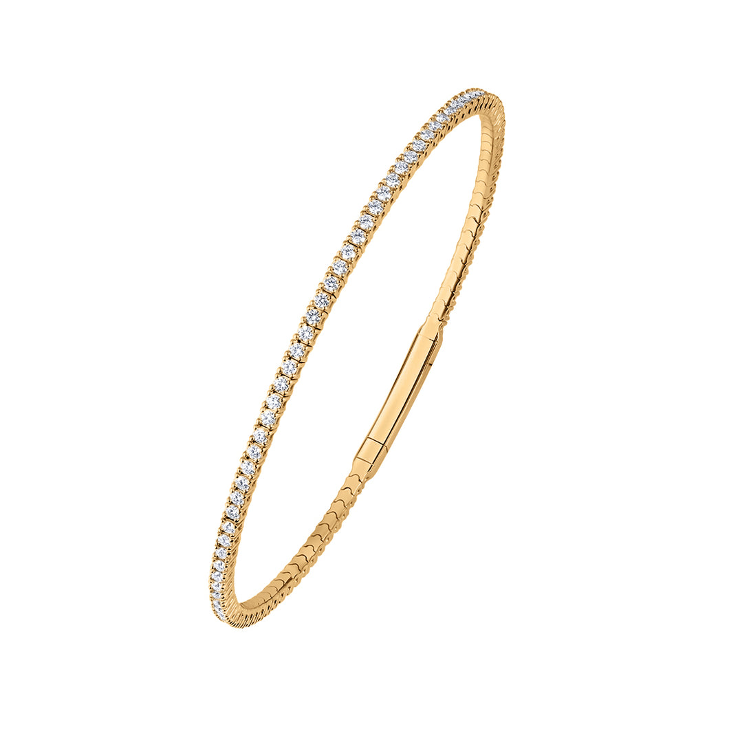 Flexible Diamond Row Bangle