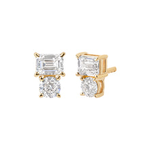 Emerald-Cut Diamond Stud