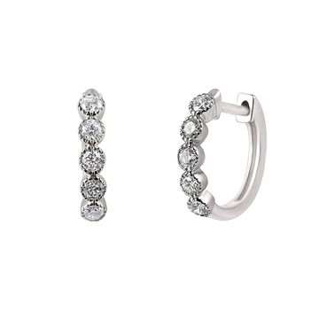 Diamond Illusion Huggie