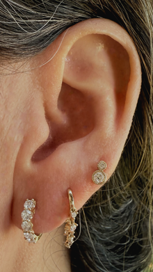 Diamond Cluster Huggie Earring