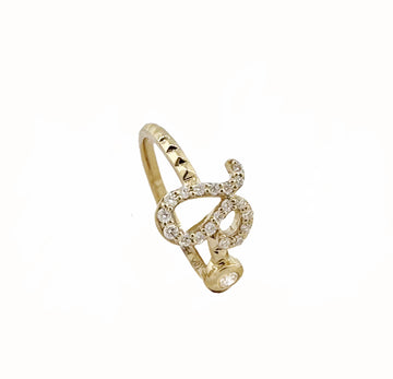 Diamond Leo Zodiac Sign Ring