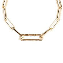 Paper Clip & Diamond Bracelet