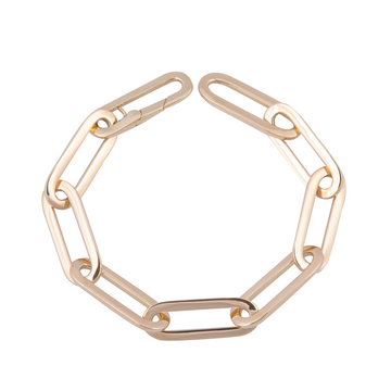 Luxurious Gold Large Paperclip Bracelet