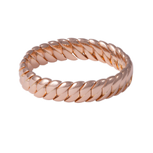 Solid Rose Gold Stretch Bracelet with Intertwined Links