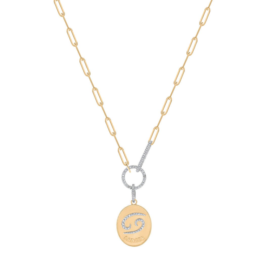 ZODIAC CANCER- LARGE MEDALLION
