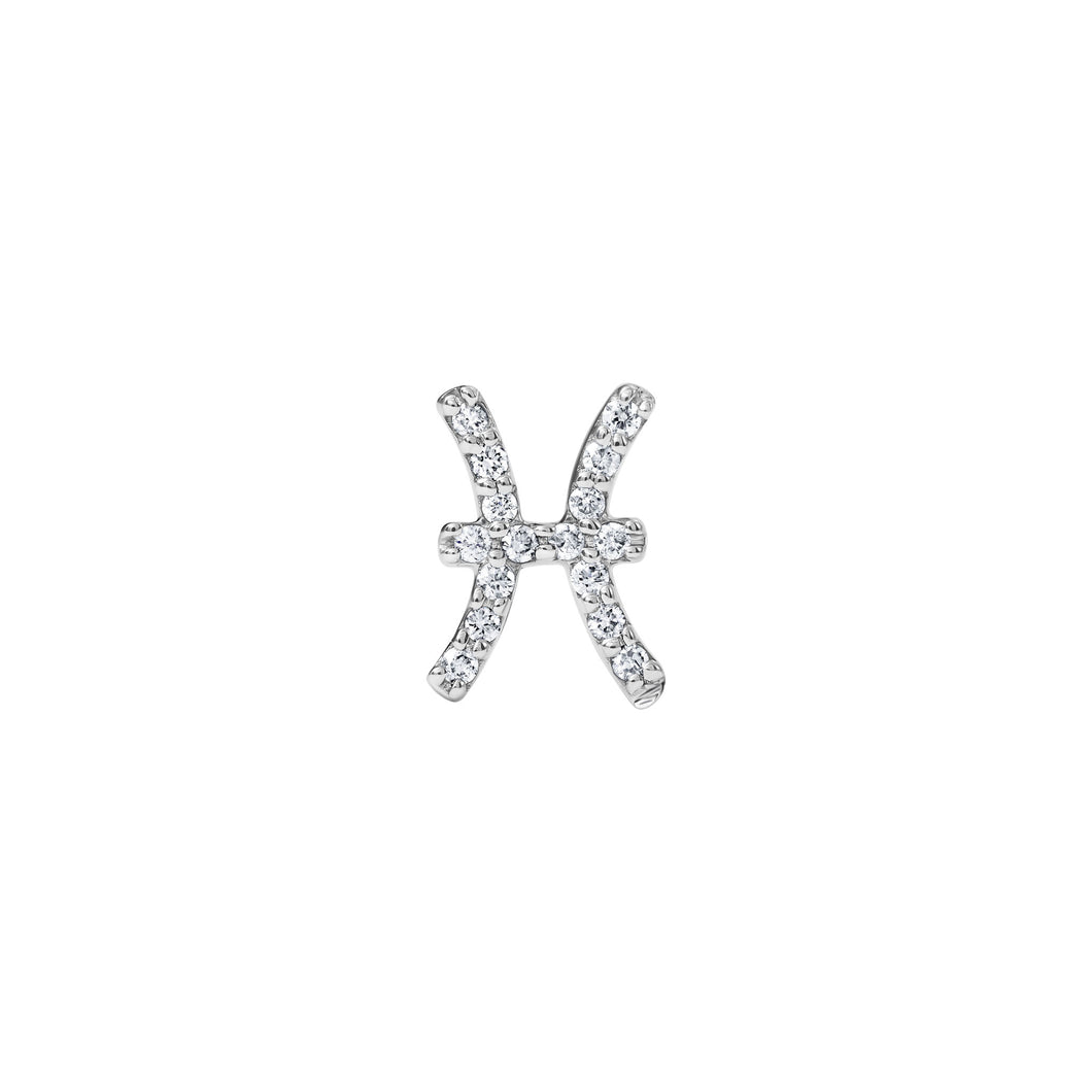 ZODIAC PISCES-  DIAMOND STUD