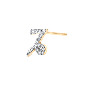 ZODIAC CAPRICORN-  DIAMOND STUD