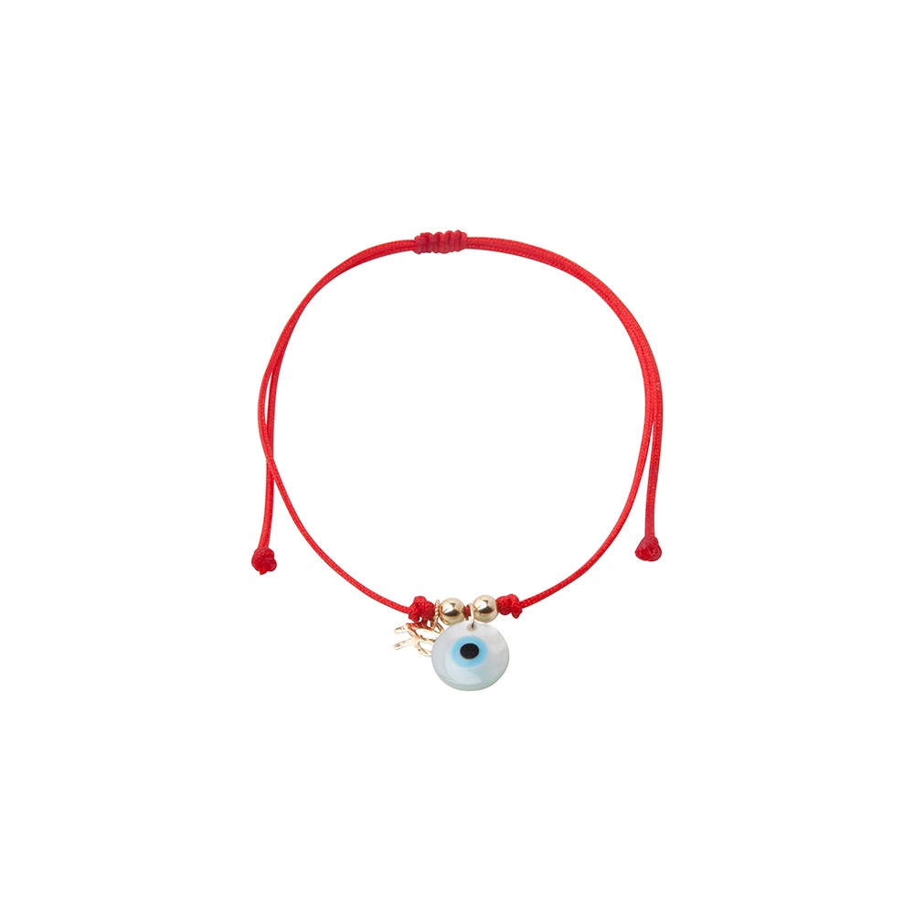 Red String Bracelet Solitary Mother of Pearl Evil Eye