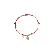 Red String Bracelet with Virgin Medallion