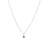 Rose Gold Diamond-Encrusted Heart Necklace