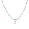 Beryl Beaded Necklace with Diamond Serpent Charm