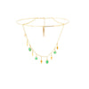Choker with Cascading Emeralds and Spike Charm