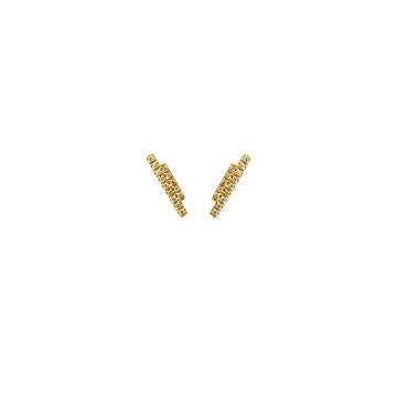 Gold Diamond Ear Climbers