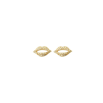 Diamond Kiss Lips Stud Earrings