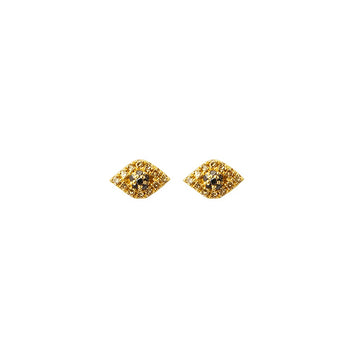 Diamond Evil Eye Stud Earrings