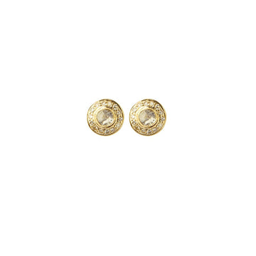 Stud diamond and gold earrings