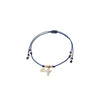 Blue String Bracelet with Diamond Cross CharmBlue String Bracelet with Diamond Cross Charm