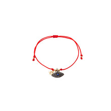 Red String Bracelet with Solitary Silver Evil Eye