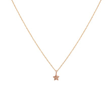 Rose Gold Diamond Encrusted Star Necklace