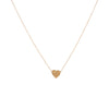 Gold Diamond Encrusted Heart Necklace