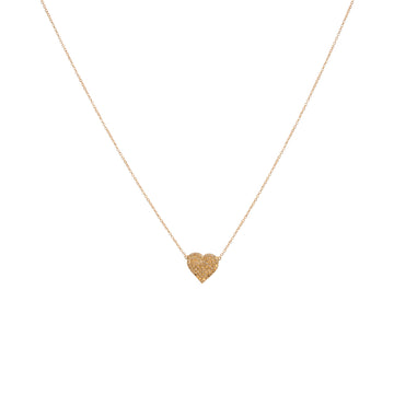 Gold Diamond Encrusted Heart Necklace