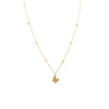Gold Diamond Encrusted Butterfly Charm Necklace