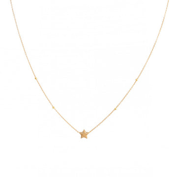 Rose Gold Diamond Star Necklace