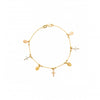 Gold Bracelet with Spiritual Charms