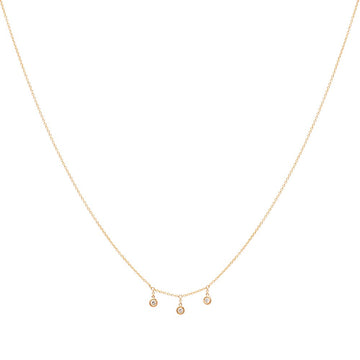 3 Diamond Droplet Necklace