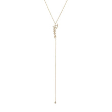Vertically Present with Diamond Droplet Necklace