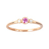 Pink Sapphire and Diamond Accent Ring