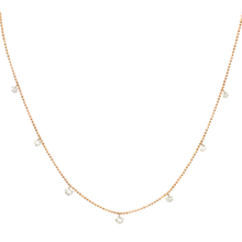 Seven No Bezel .50ct Hanging Diamonds Necklace