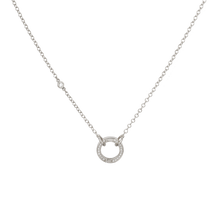Diamond Open and close Clasp Necklace with Single Diamond