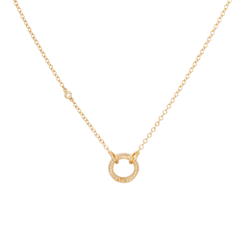 Diamond Open and close Clasp Necklace with Single Diamond