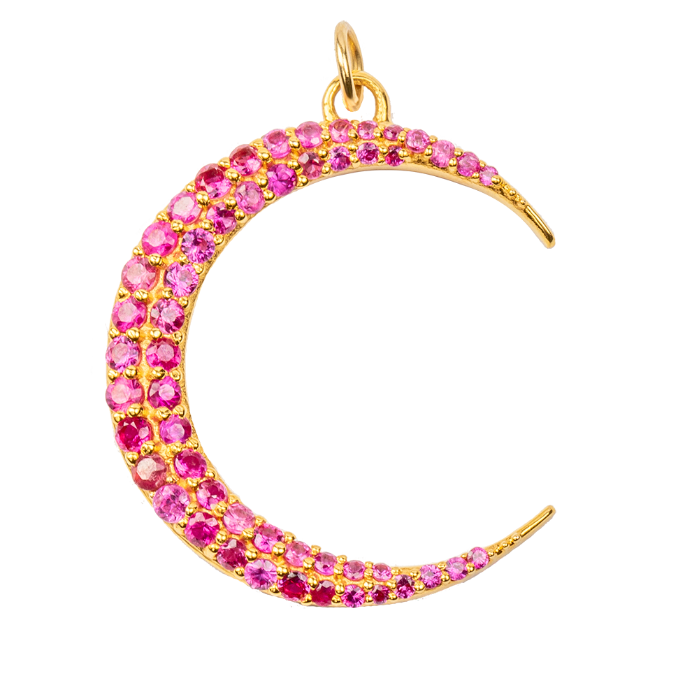 Large Ruby Half Moon