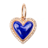 Medium Lapiz lazuli Heart with Diamond