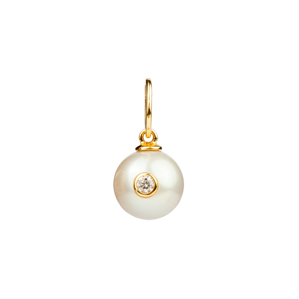 White Pearl with Middle Diamond