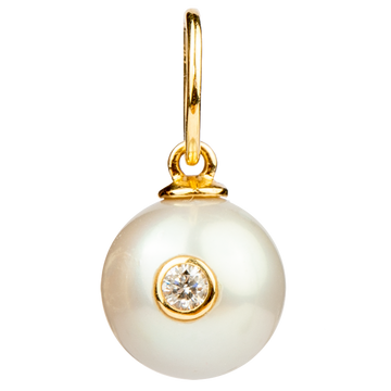 White Pearl with Middle Diamond