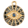 God Eye Circle with White and Black Diamonds
