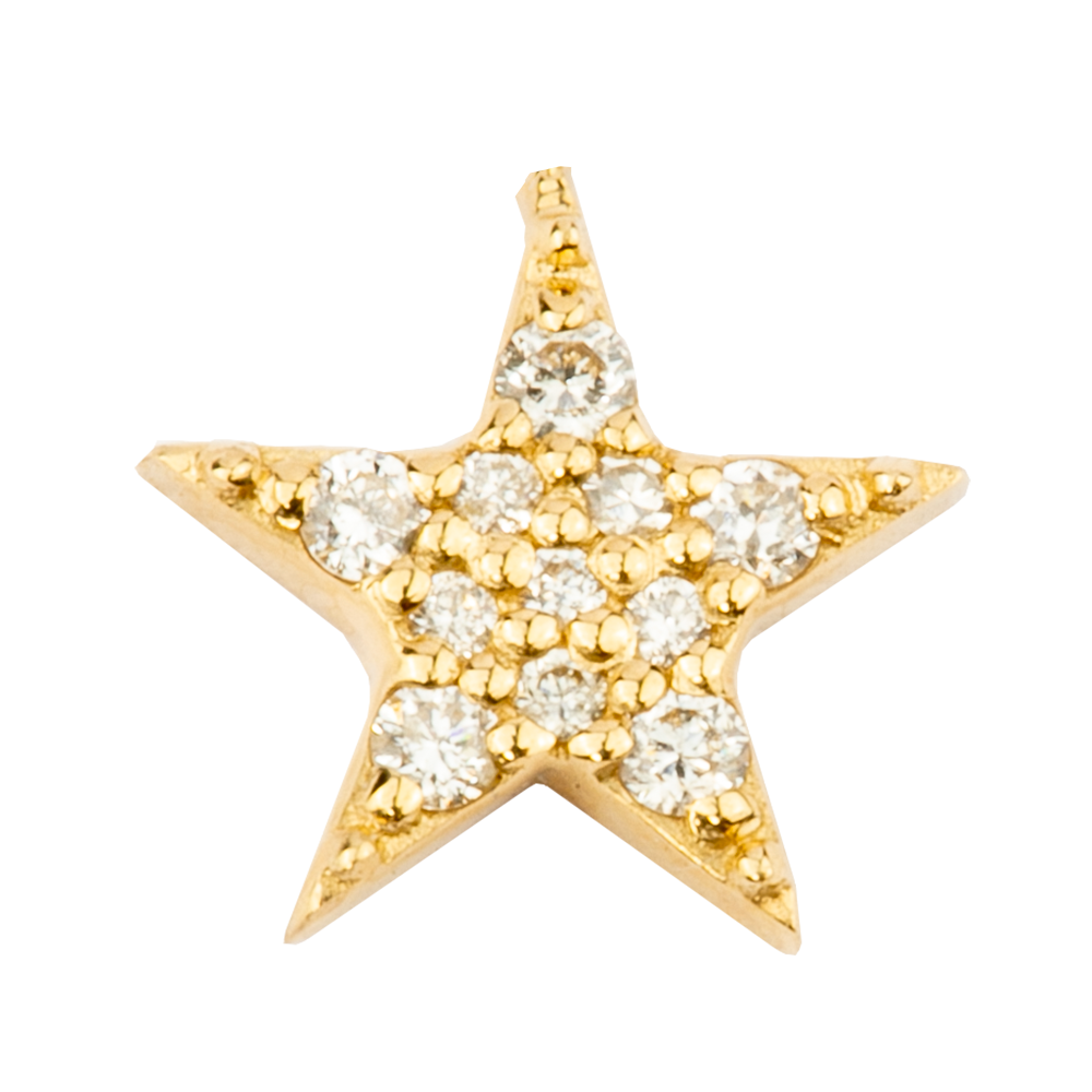 Small Star with Pavé Diamonds