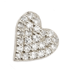 Irregular Medium Heart with Pavé  Diamonds