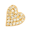 Irregular Medium Heart with Pavé  Diamonds