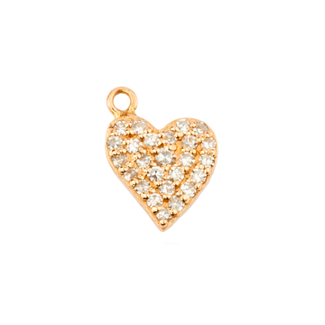 Irregular Small Heart with Pavé  Diamonds