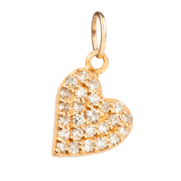 Irregular Small Heart with Pavé  Diamonds