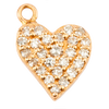 Irregular Small Heart with Pavé  Diamonds