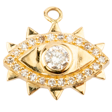 Gold Eye with Eyelashes and  Diamond Touch