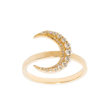 Diamond Crescent Ring