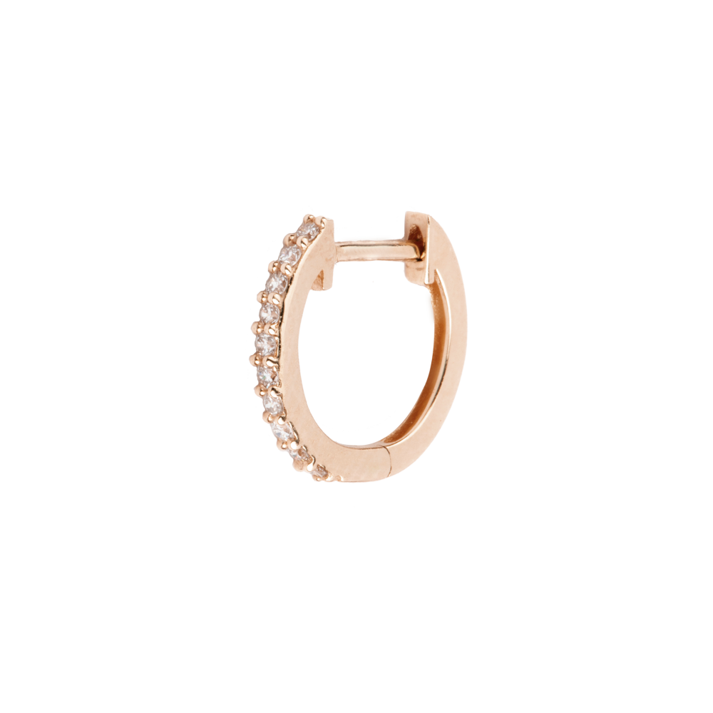 12mm Huggies with Pavé Diamonds