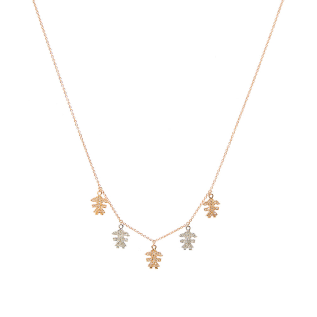 Customizable Diamond Charms Necklace